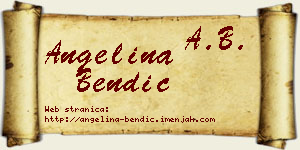 Angelina Bendić vizit kartica